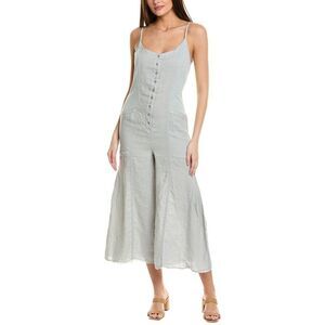 Xcvi Womens Calistina Linen Jumpsuit, Grey